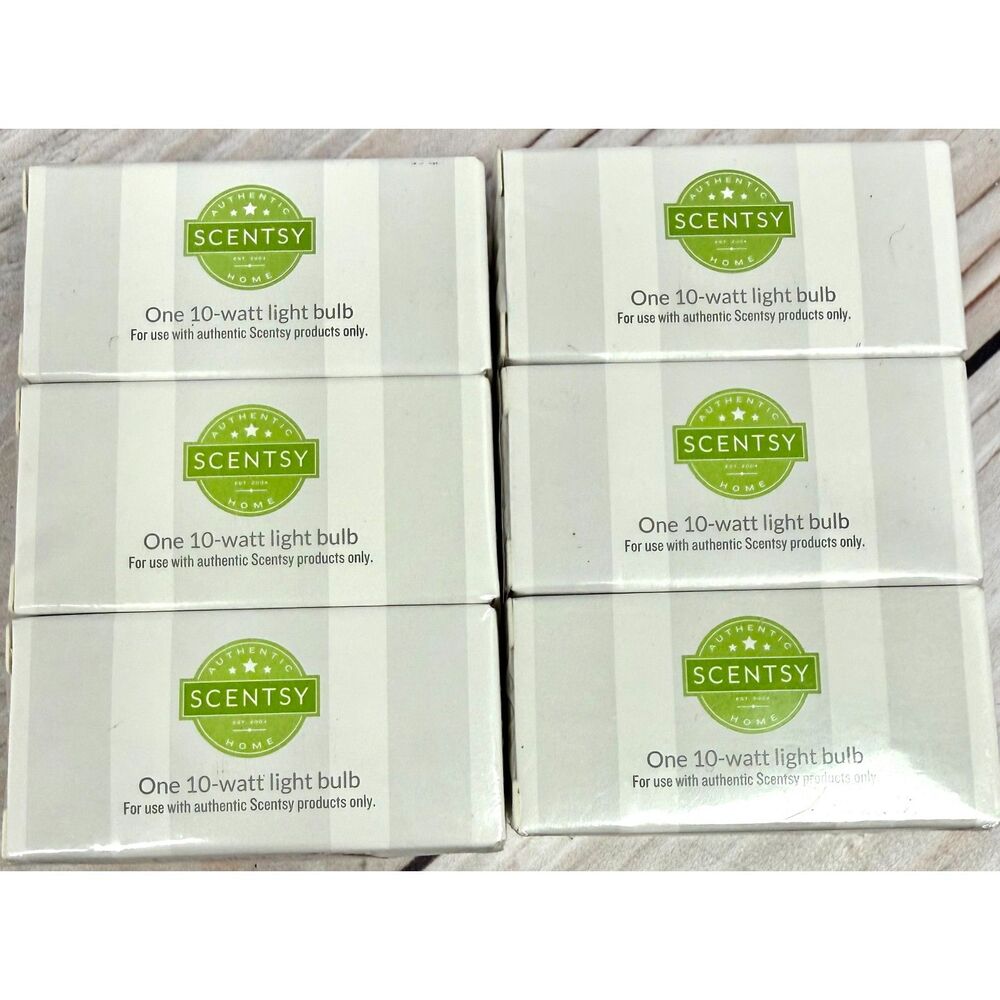 6! Scentsy 10 Watt Light Bulbs Replacements Lot NIB New